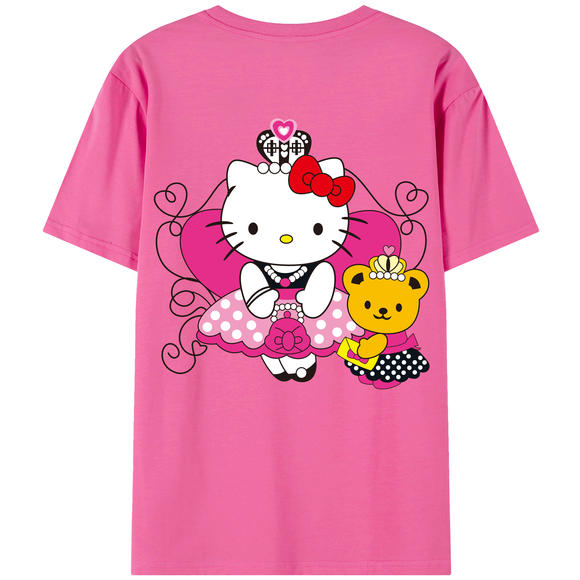 （画像用） Hello Kitty ハローキティ レディース半袖Tシャツ(バックプリント)